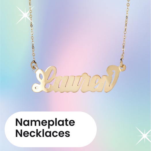 Silver Nameplate Necklaces – Betterjewelry