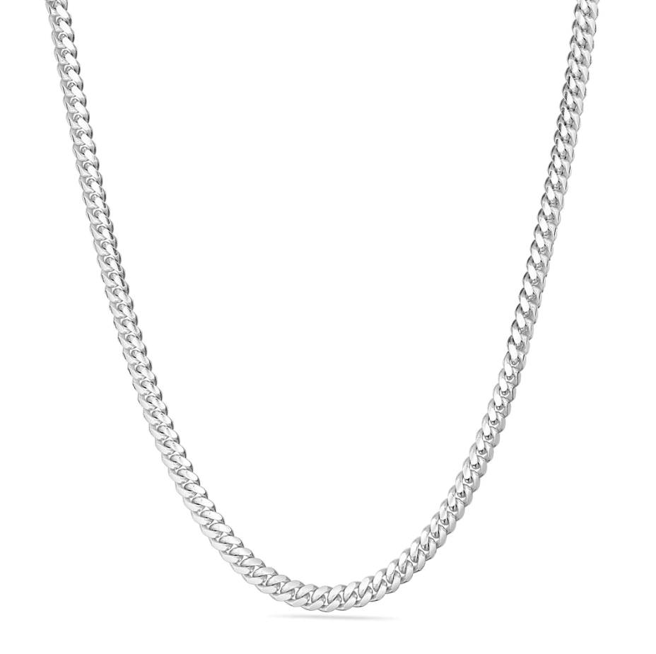 Men's Sterling Silver Cuban Link Chain Necklace, 4.5mm