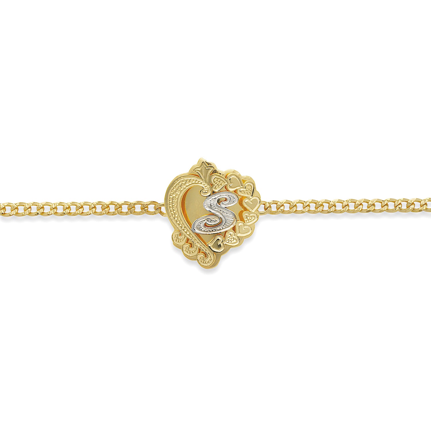 Double Initials Bracelet 14K Gold