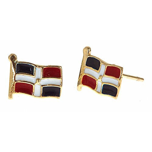 Cuba Flag Designed Stud Earrings – Aviation Shop