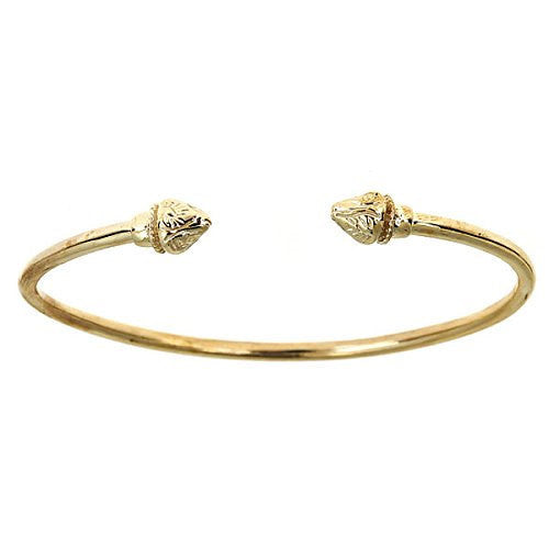 Better Jewelry 10K Yellow Gold West Indian Bangle w. Fancy Pointy