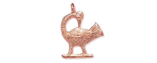 sankofa bird copper pendant