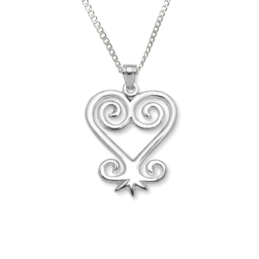 Sankofa .925 Sterling Silver Pendant Necklace