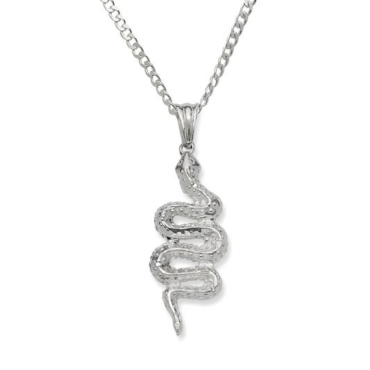 Snake .925 Sterling Silver Pendant Necklace