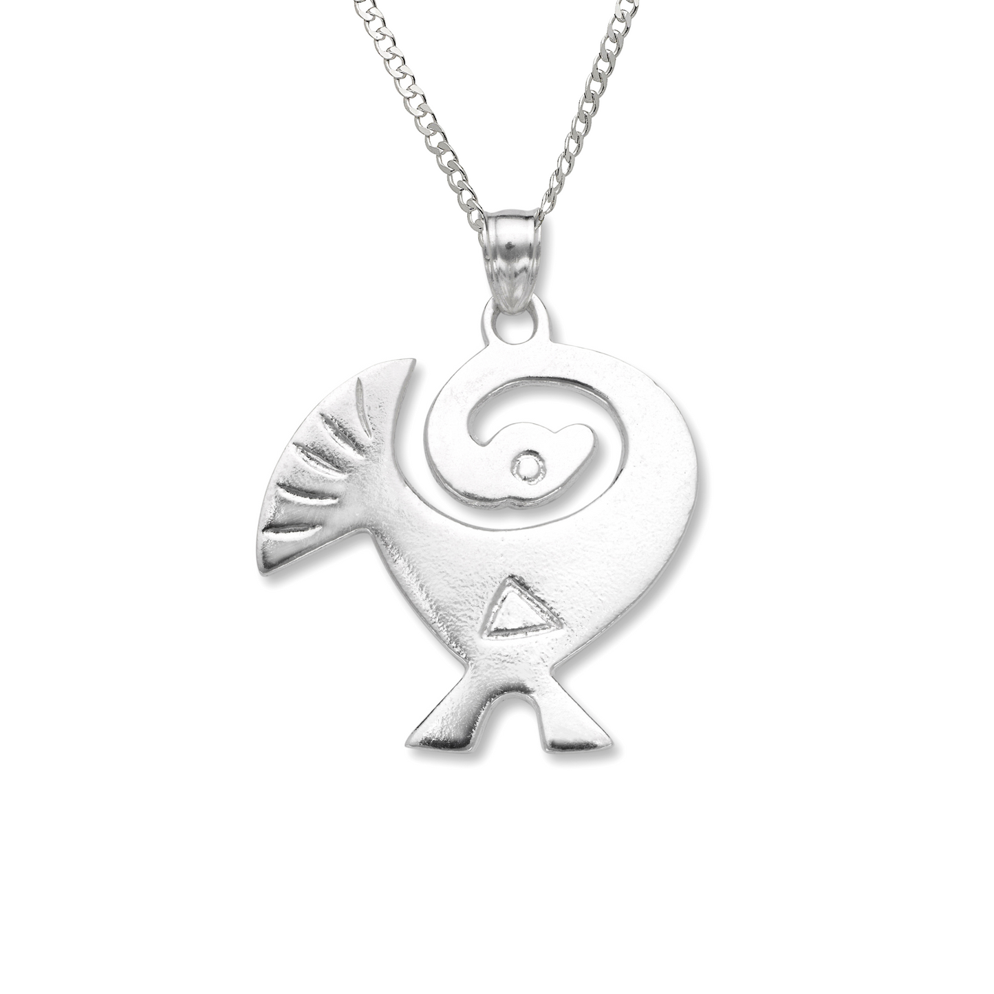 Sankofa Birds .925 Sterling Silver Pendant Necklace