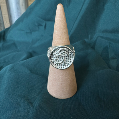 Eye of Ra .925 Sterling Silver Signet Ring