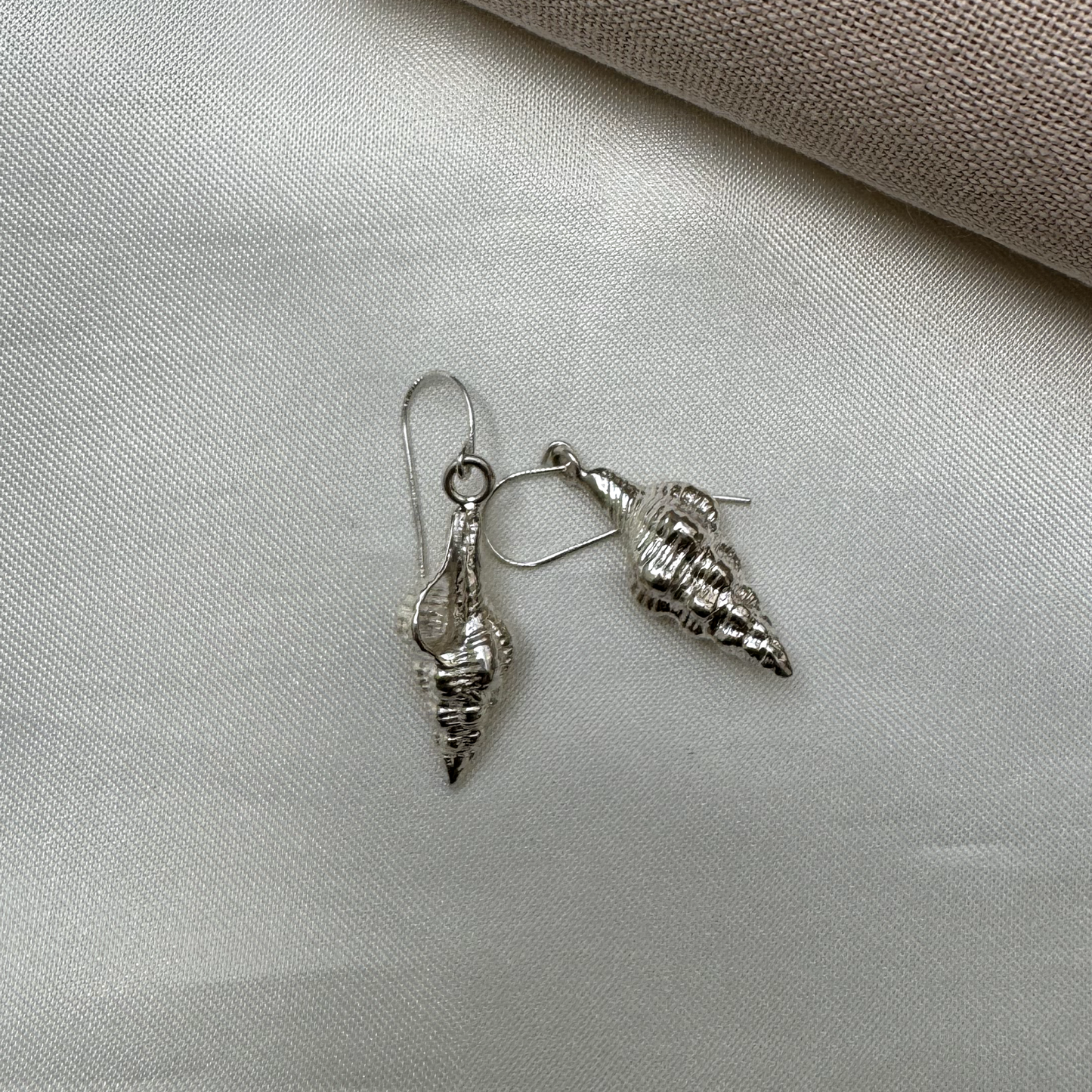 Conch Shell .925 Sterling Silver Earrings