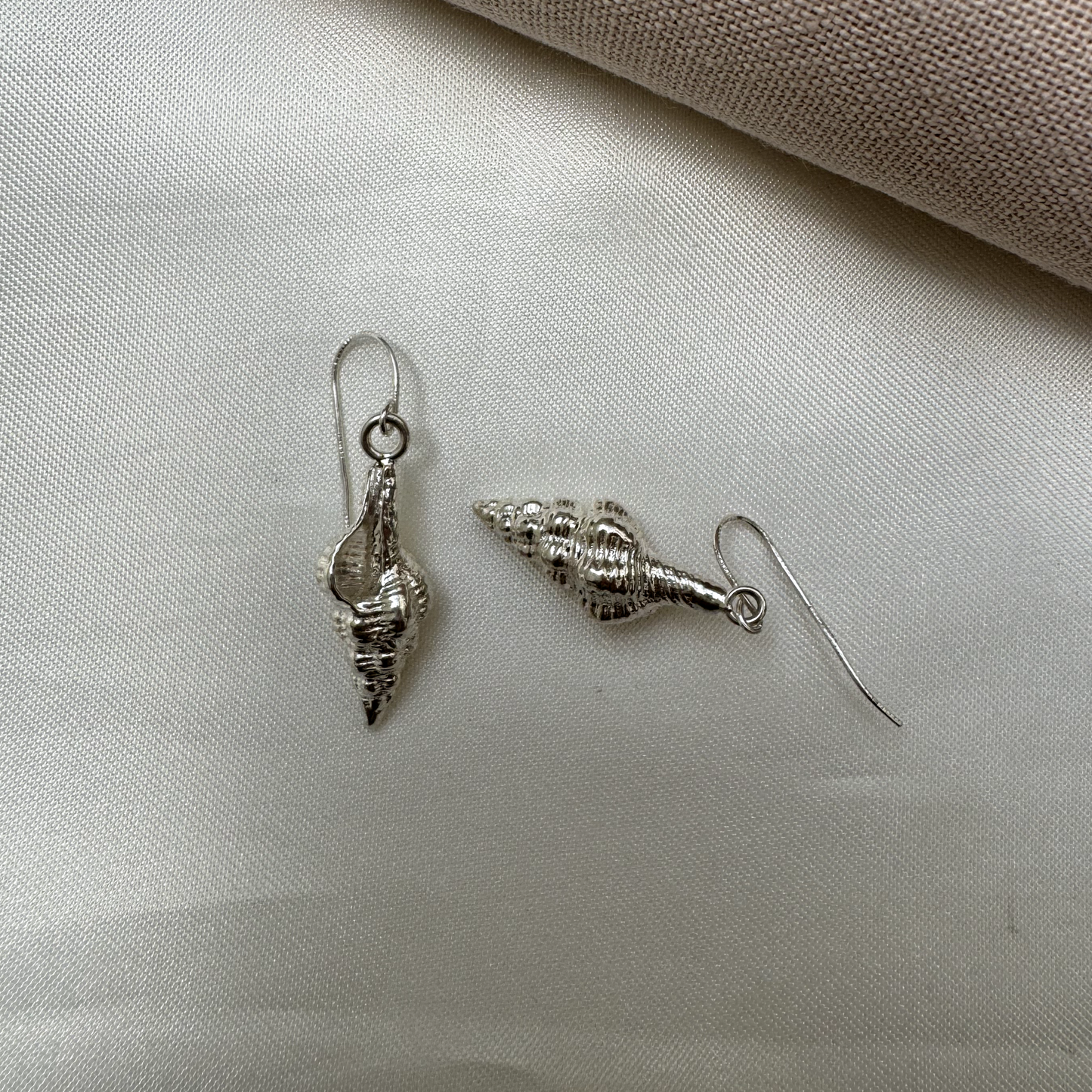 Conch Shell .925 Sterling Silver Earrings