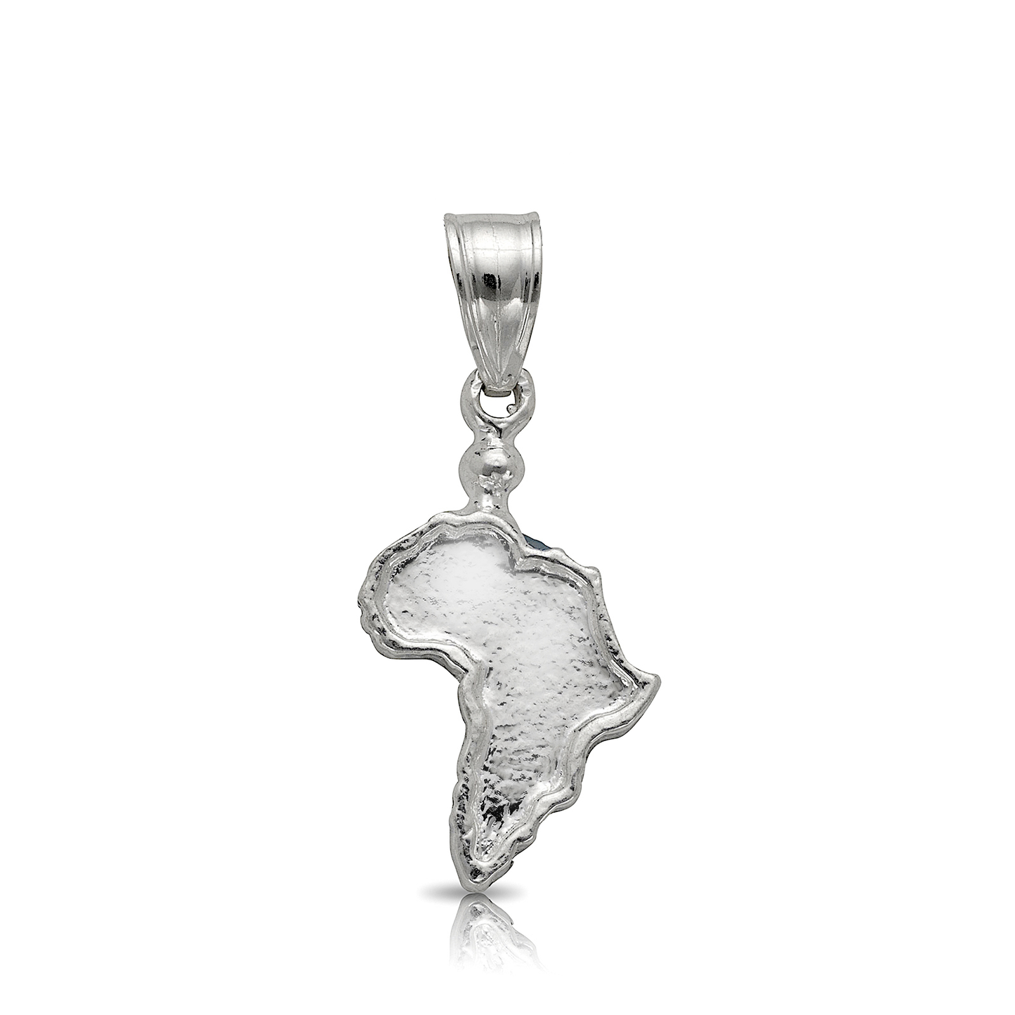 Map of Africa .925 Sterling Silver Pendant Necklace