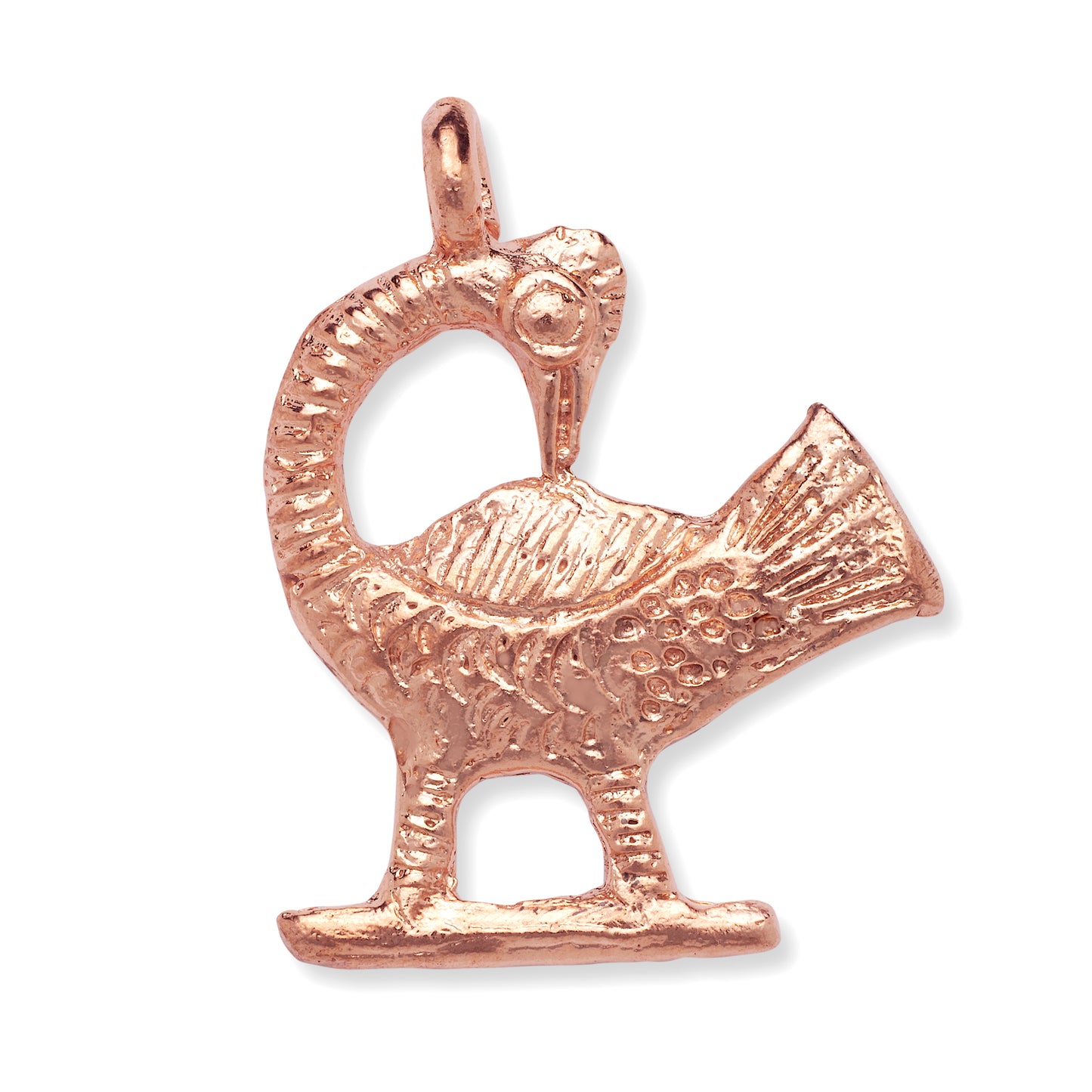 Real Pure Copper Large Sankofa Bird Pendant, African Pendant, Gift For Her Him