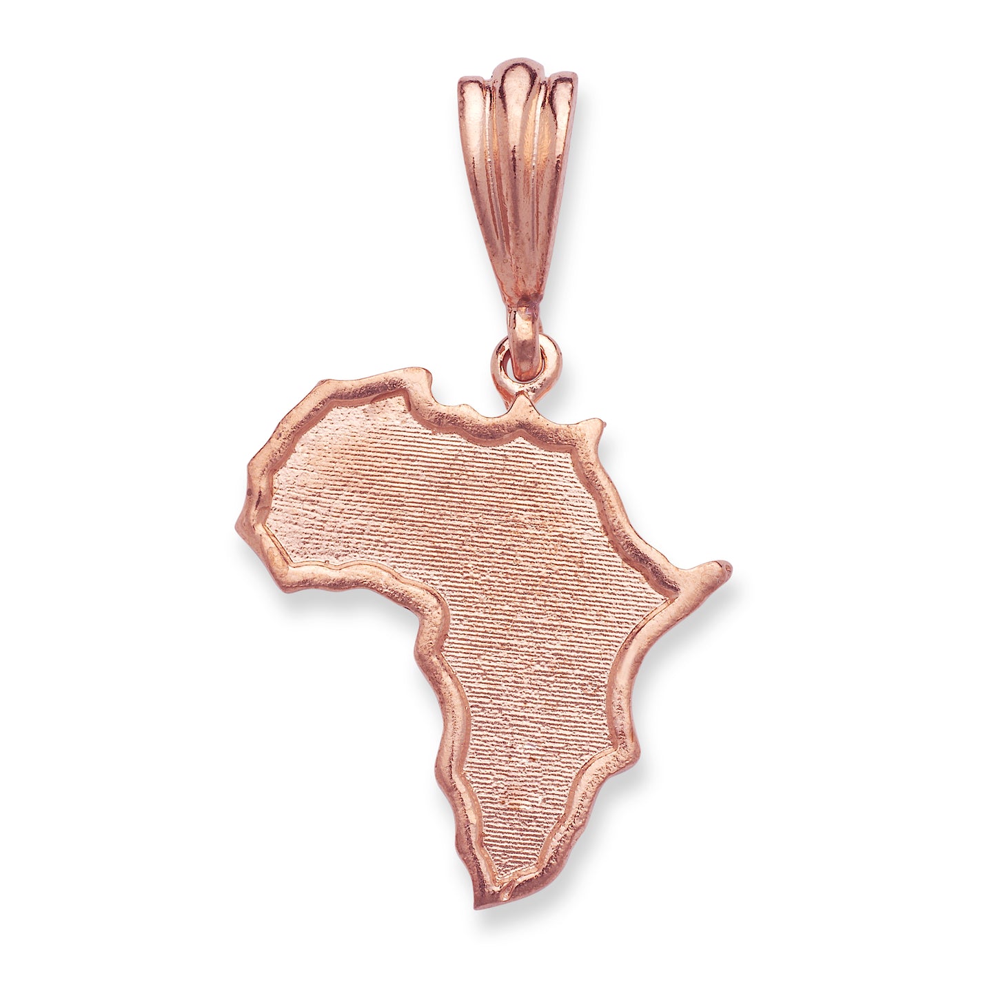 Real Pure Copper Large African Map Pendant Necklace, Shape of Africa