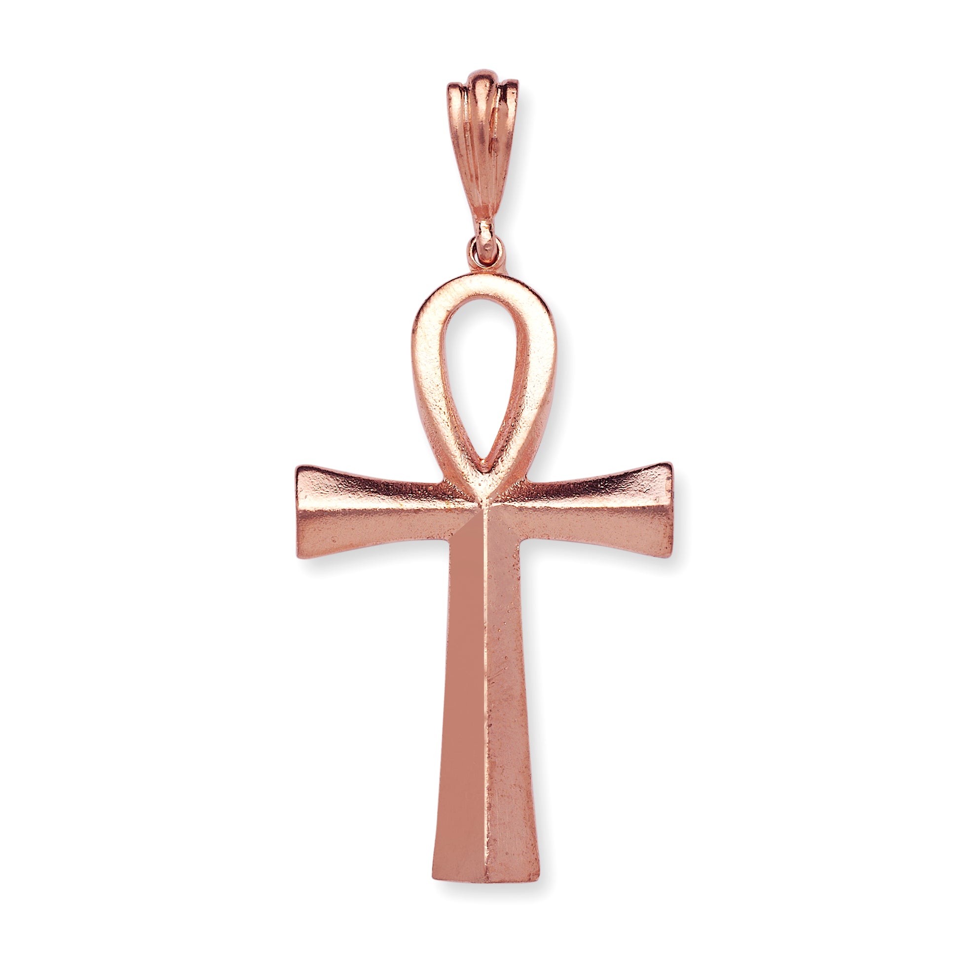 Real Pure Copper Large Smooth Ankh Pendant, Egyptian Symbol of Life Jewelry, Gift For Her Him