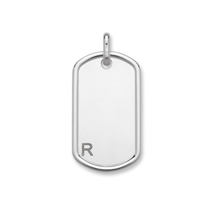 Dog Tag .925 Sterling Silver Customized Pendant Necklace, Small Size