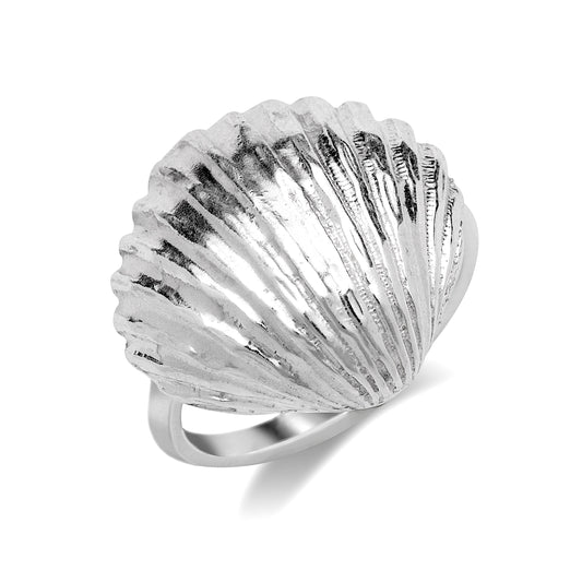 Scallop Sea Shell .925 Sterling Silver Ring