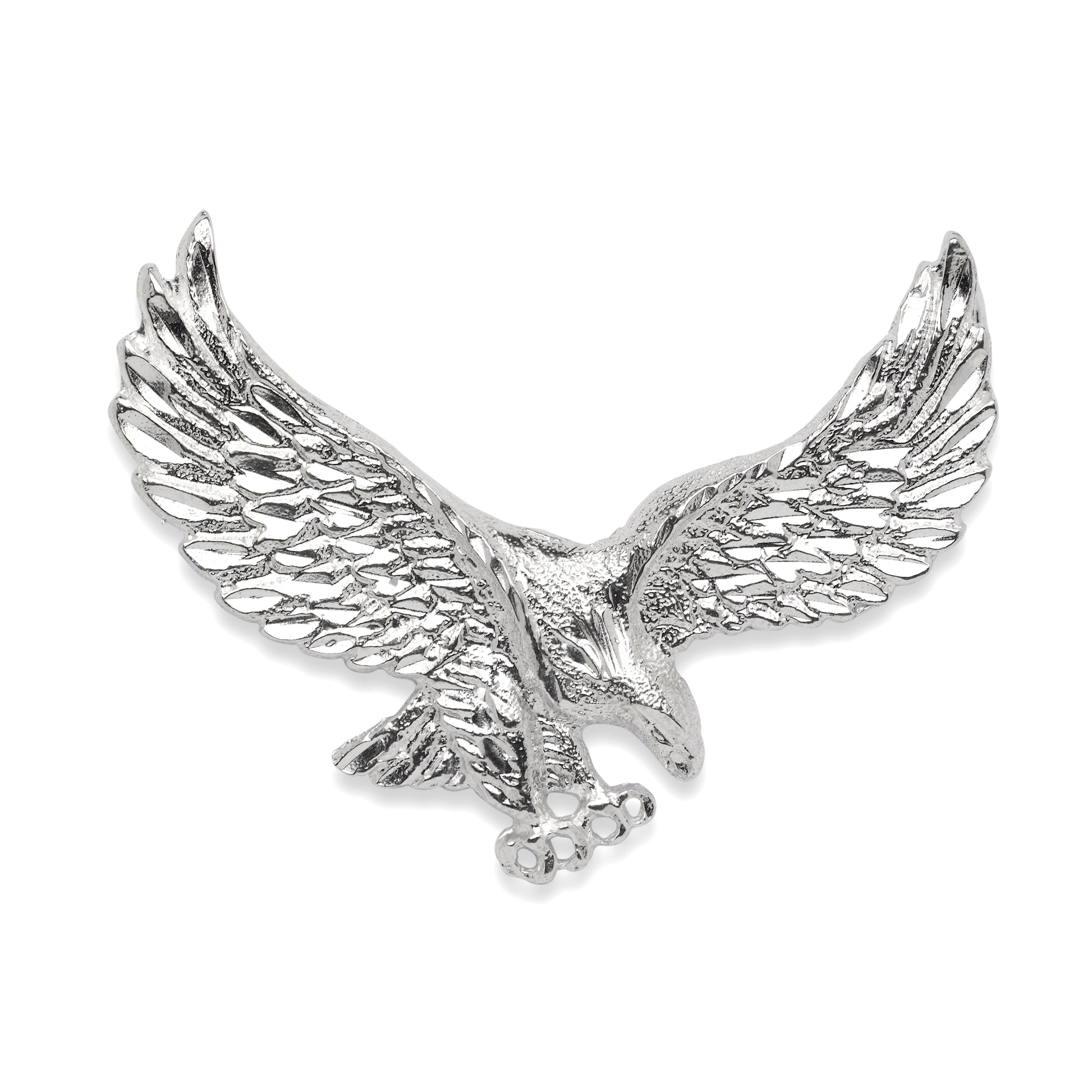 Soaring Eagle .925 Sterling Silver Pendant, American Winged Eagle Vintage Pendant