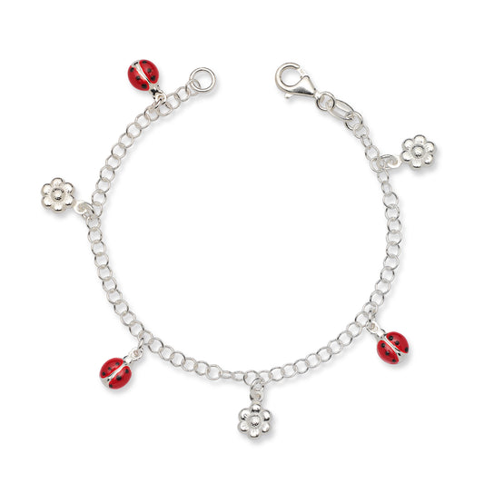 925 Sterling Silver Anklet with Charms