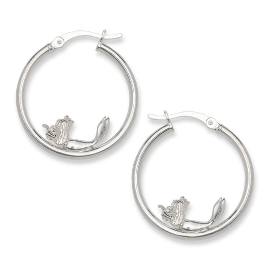 Mermaid .925 Sterling Silver Hoops