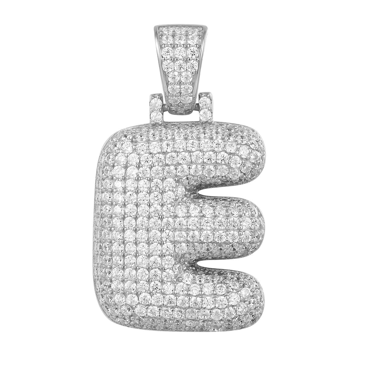 Better Jewelry .925 Sterling Silver Bubble Letter CZ Pendant