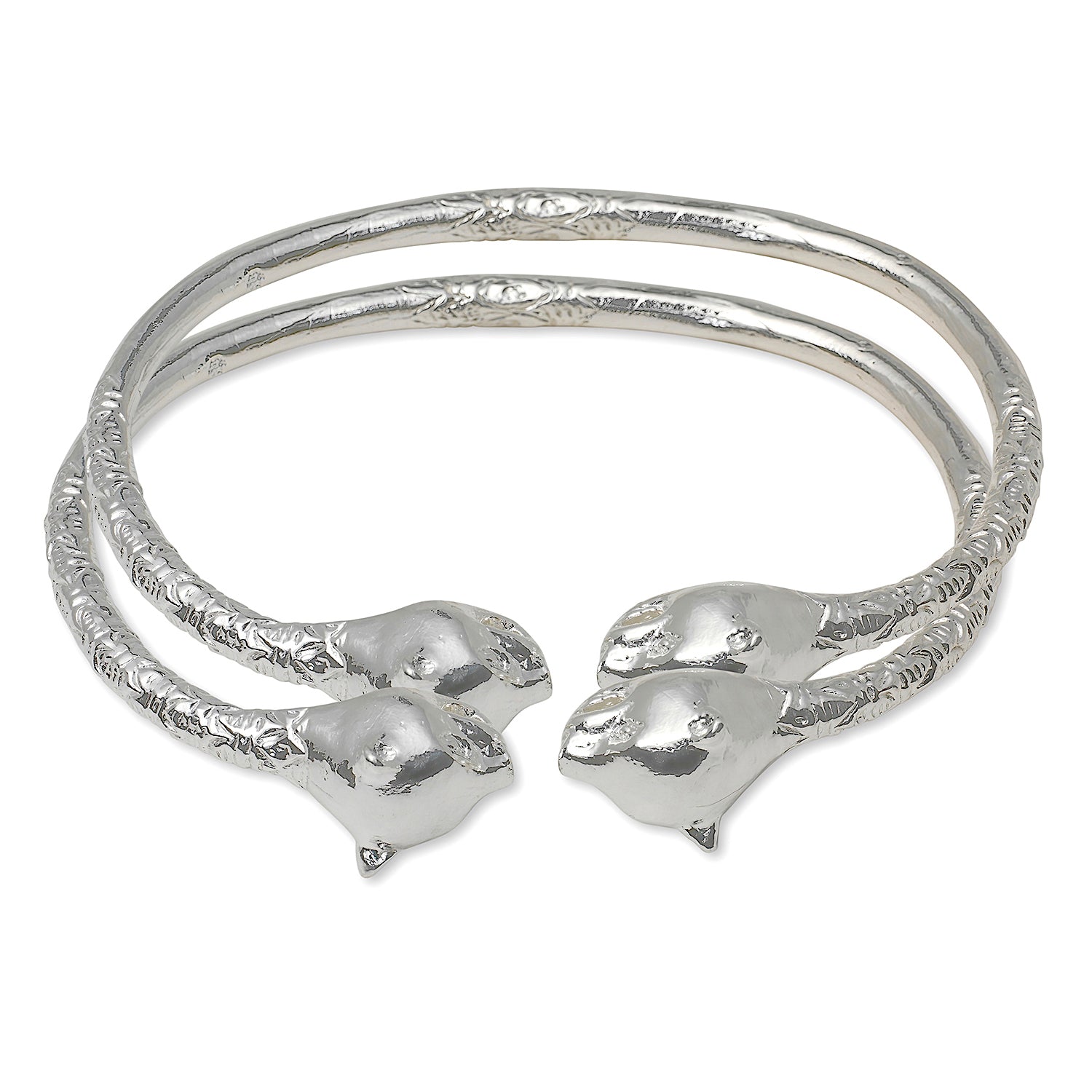 Panther .925 Sterling Silver West Indian Bangle (ONE top BANGLE) (Made in USA)