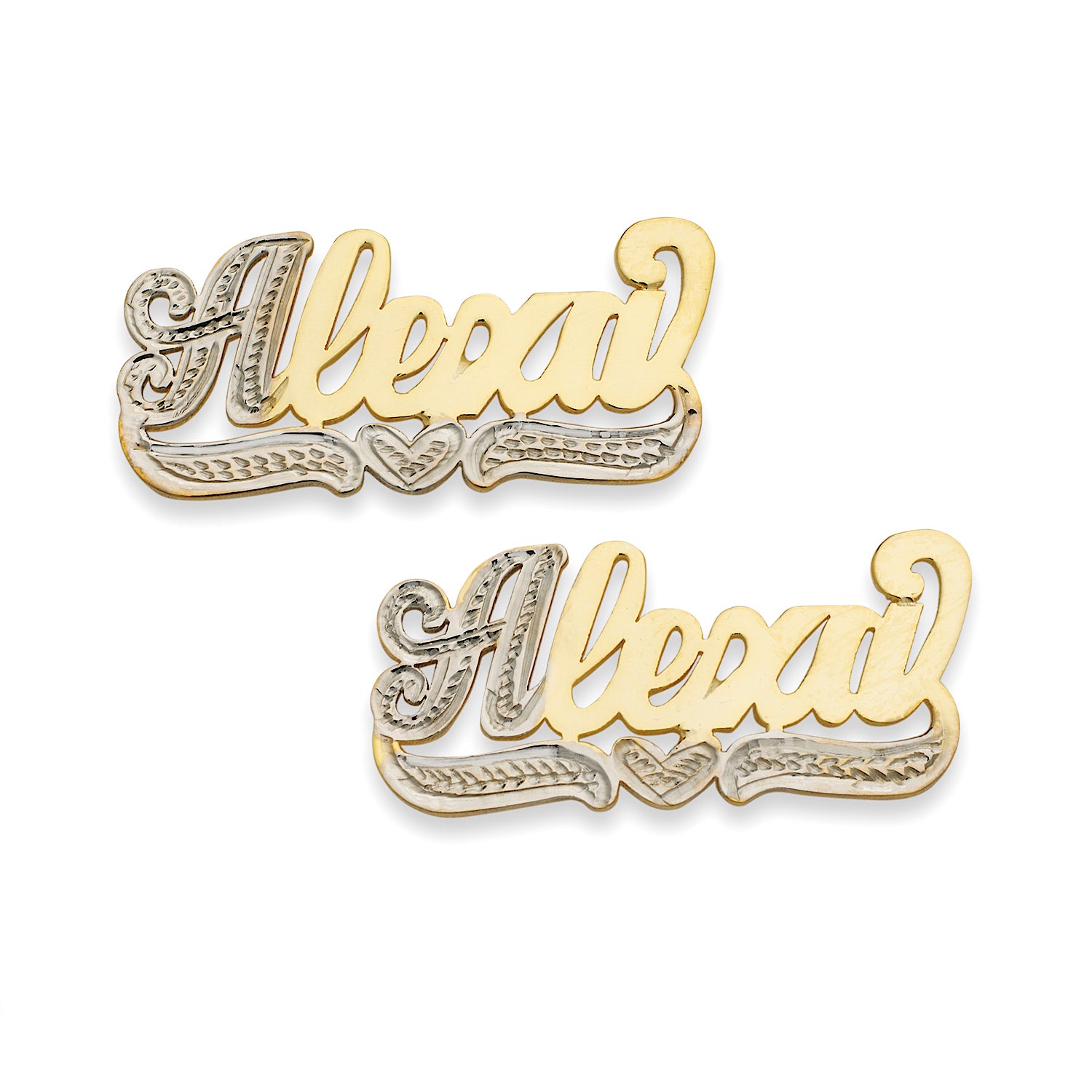 Name plate stud on sale earrings