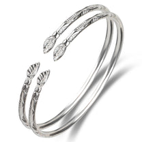 Better Jewelry Leaf .925 Sterling Silver West Indian Bangles, 1 pair ...